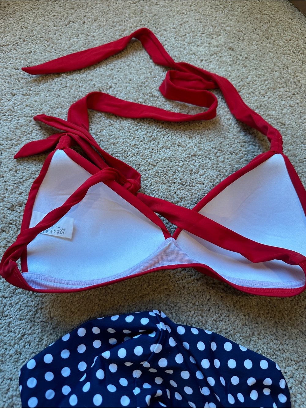 Retro High Waisted Bikini Swimsuit 2 Piece Bathing Suit Halter NEW - Picture 6 of 8